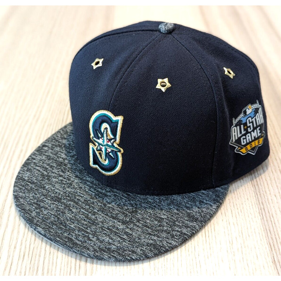 New Era Seattle Mariners 2016 All Star 59FIFTY 7-7/8 Hat MLB ASG Patch Grommets - Picture 8 of 13